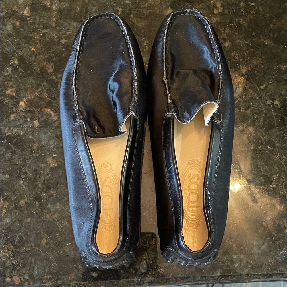 Tod's Classic Black Leather Loafers